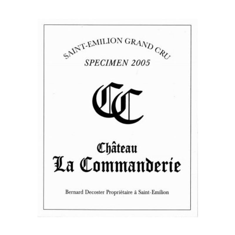 Chateau La Commanderie 2005 Front Label