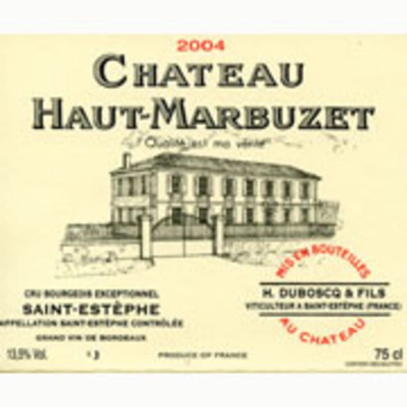 Chateau Haut-Marbuzet 2004 Front Label