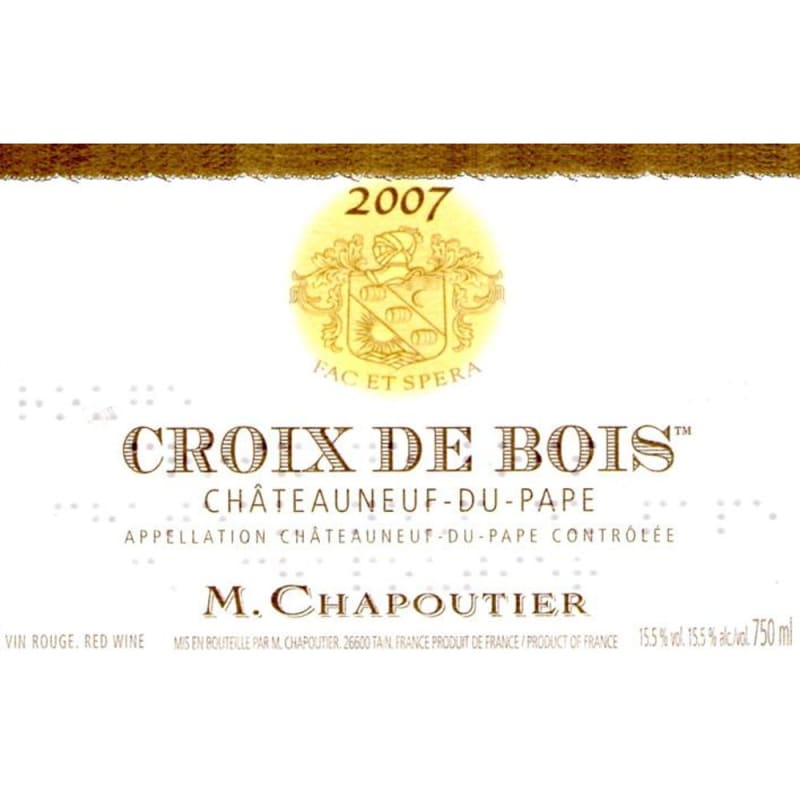 M. Chapoutier Chateauneuf-du-Pape Croix de Bois 2007 Front Label