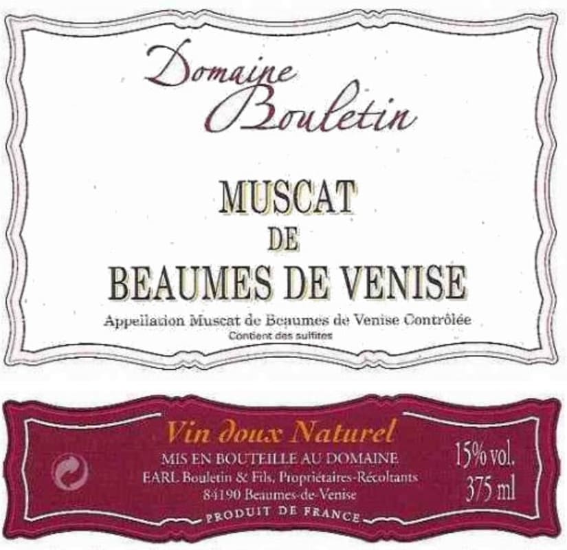 Bouletin Muscat de Beaumes-Venise 2006 Front Label
