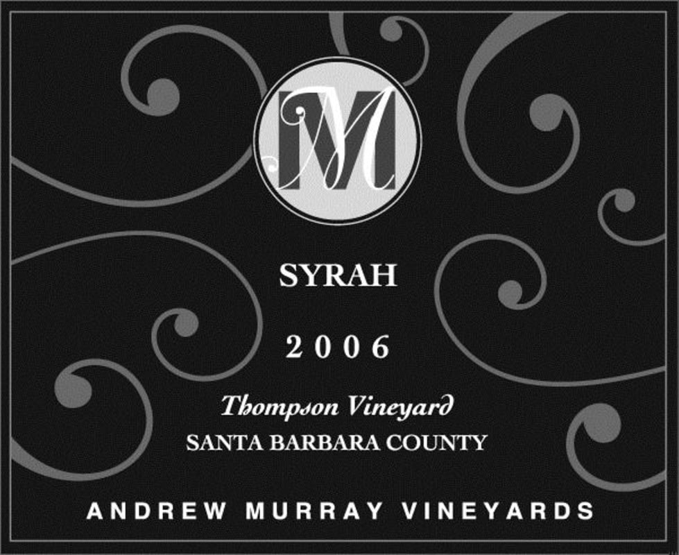 Andrew Murray Thompson Vineyard Syrah 2006 Front Label