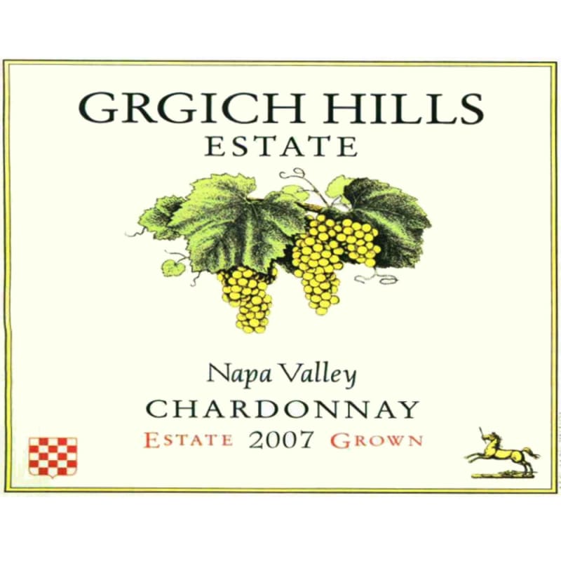 Grgich Hills Estate Chardonnay 2007 Front Label