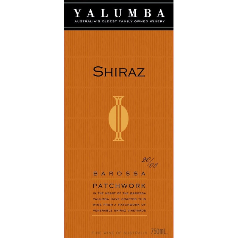 Yalumba Patchwork Shiraz 2008 Front Label