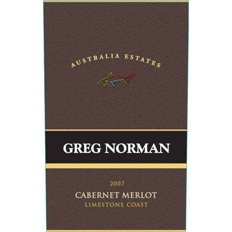 Greg Norman Estates Limestone Coast Cabernet-Merlot 2007 Front Label