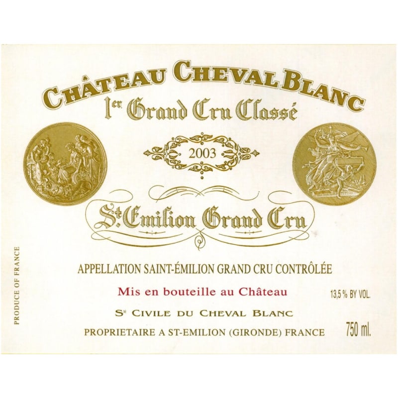 Chateau Cheval Blanc 2003 Front Label