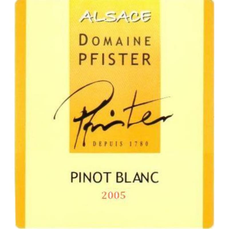 Melanie Pfister Pinot Blanc 2005 Front Label