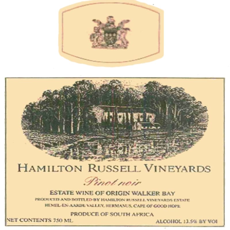 Hamilton Russell Pinot Noir 2008 Front Label