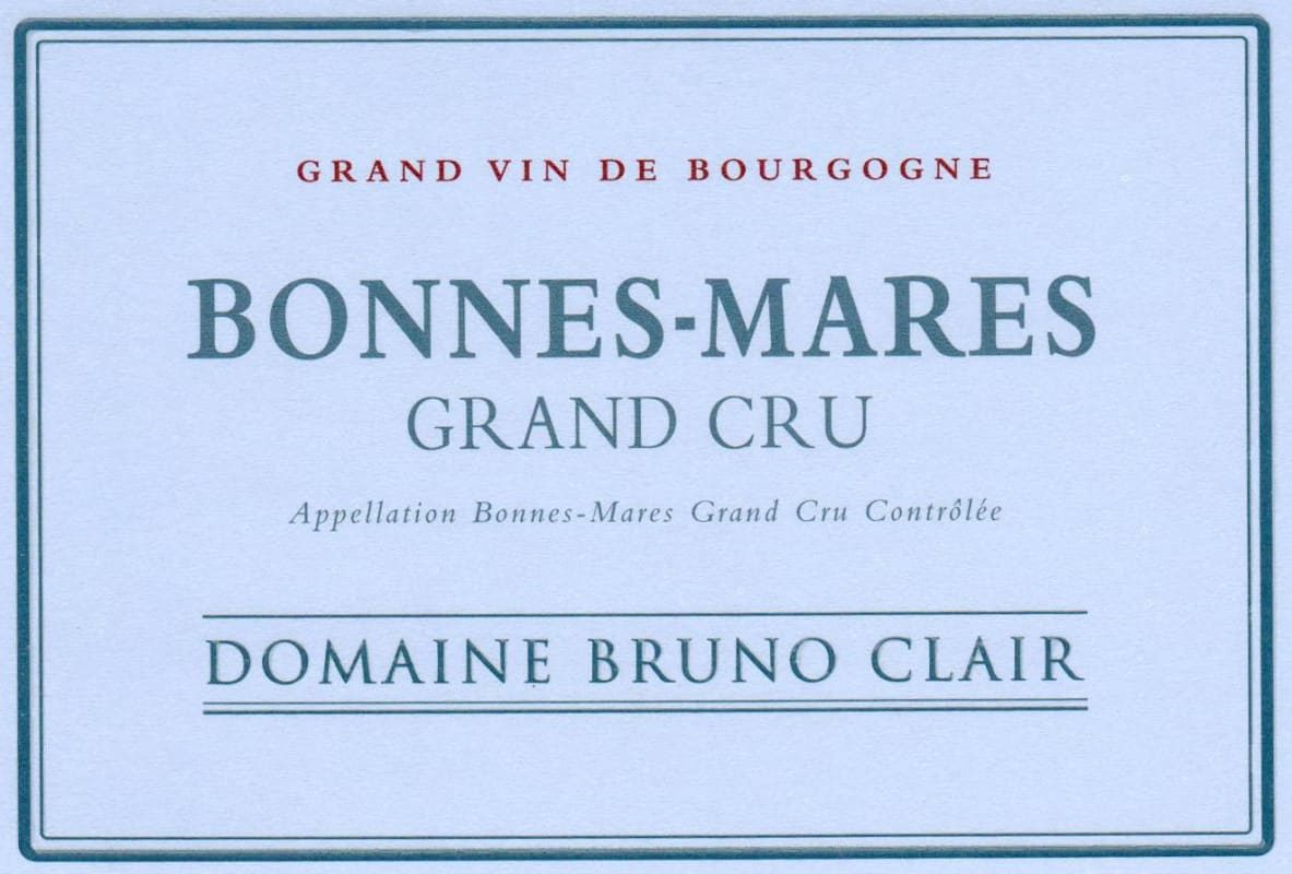 Bruno Clair Bonnes-Mares Grand Cru 2014 Front Label