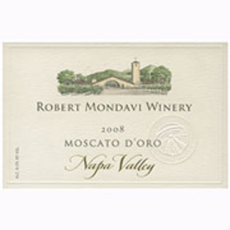 Robert Mondavi Moscato d'Oro (375ML half-bottle) 2008 Front Label