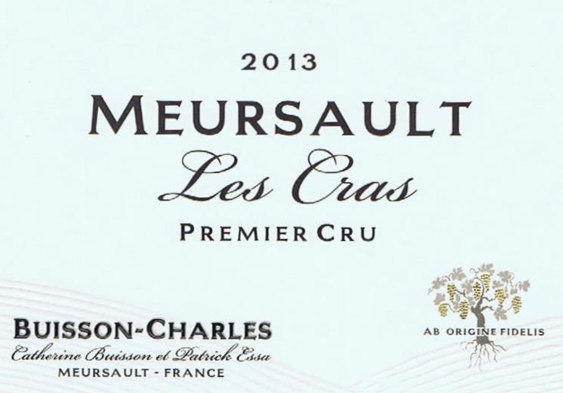 Domaine Buisson-Charles Meursault Les Cras Premier Cru 2013 Front Label