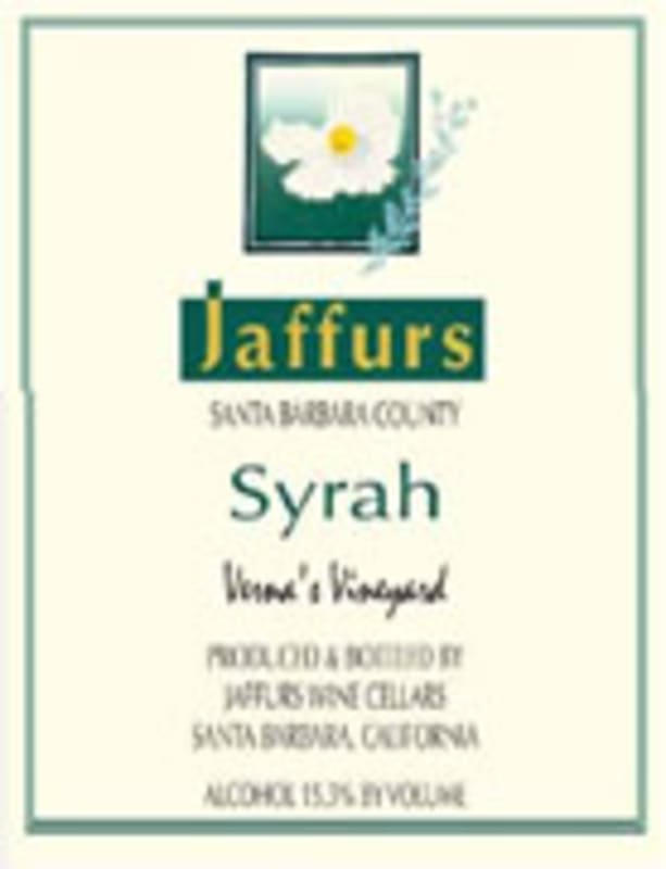 Jaffurs Verna's Vineyard Syrah 2007 Front Label