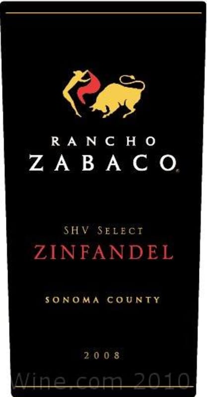 Rancho Zabaco Heritage Vines Zinfandel 2008 Front Label