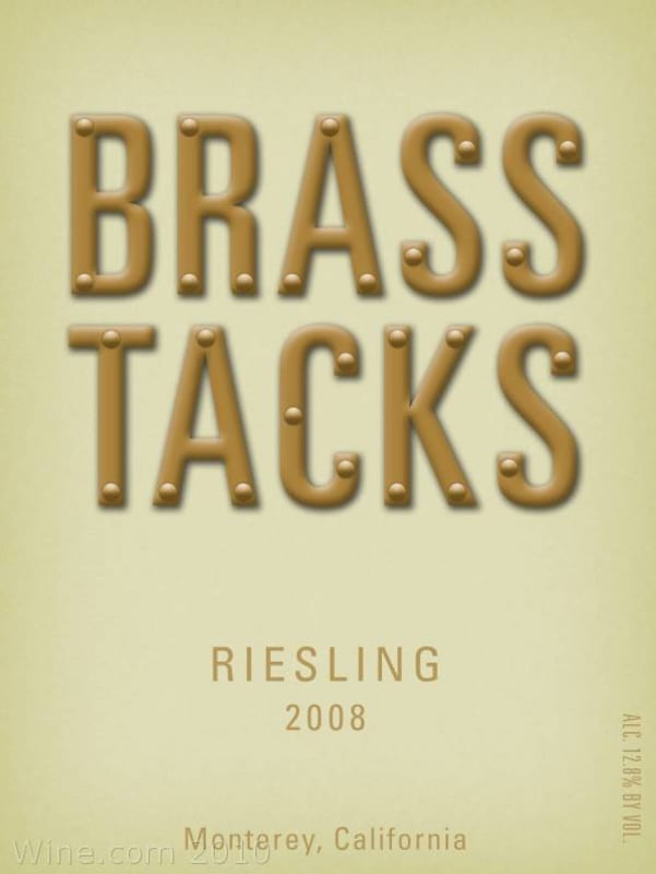 Brass Tacks Riesling 2008 Front Label