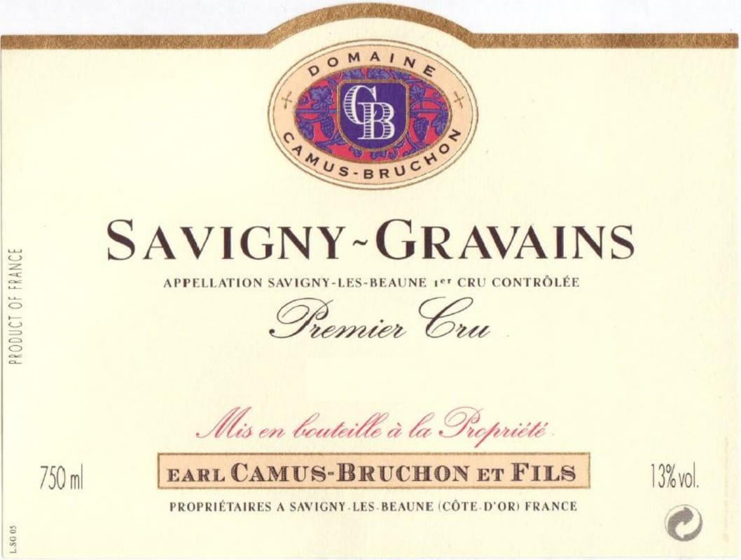 Domaine Camus-Bruchon Savigny-Gravains Premier Cru 2012 Front Label