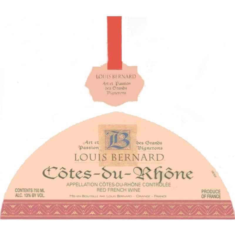 Louis Bernard Cotes du Rhone 2008 Front Label