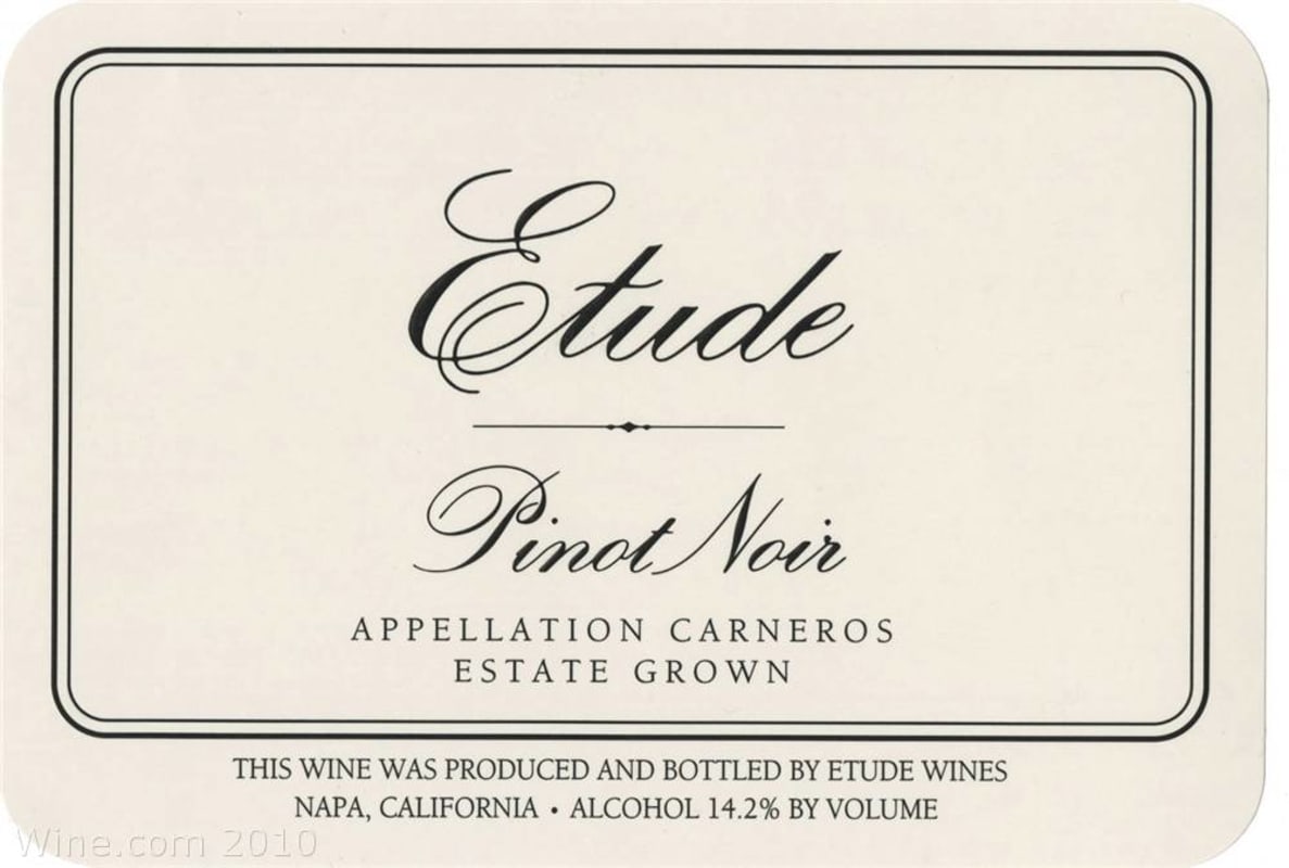 Etude Carneros Pinot Noir 2007 Front Label