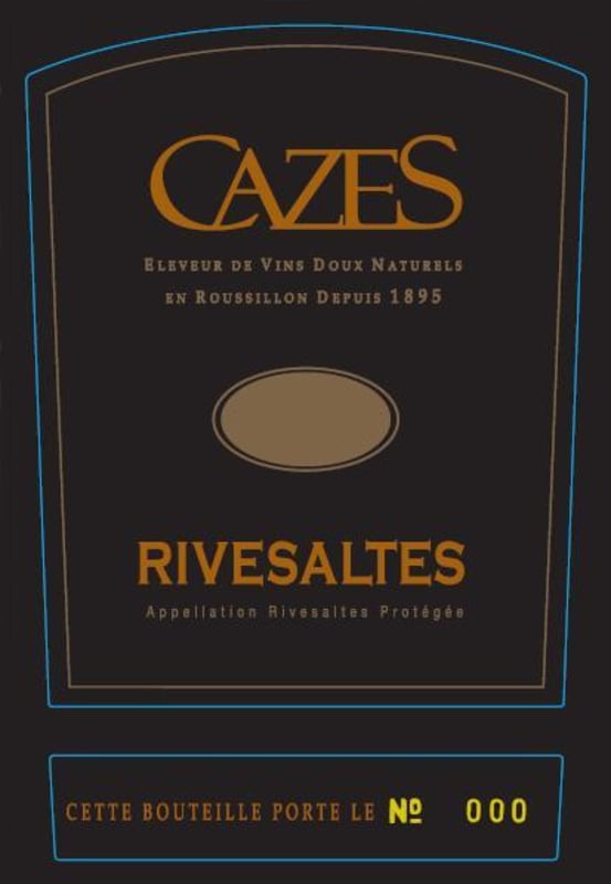 Domaine Cazes Vin Doux Naturels Rivesaltes 1994 Front Label