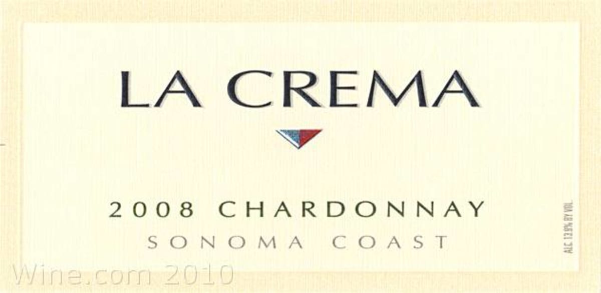 La Crema Sonoma Coast Chardonnay 2008 Front Label