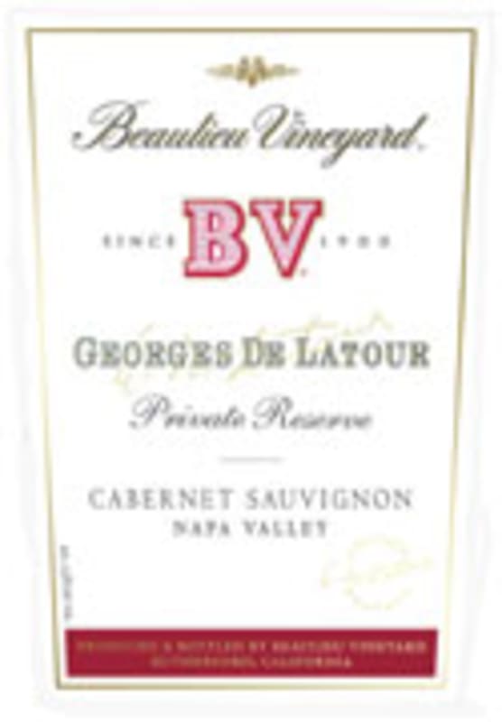 Beringer Private Reserve Cabernet Sauvignon Vertical Front Label