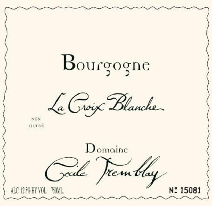 Domaine Cecile Tremblay Bourgogne La Croix Blanche 2011 Front Label