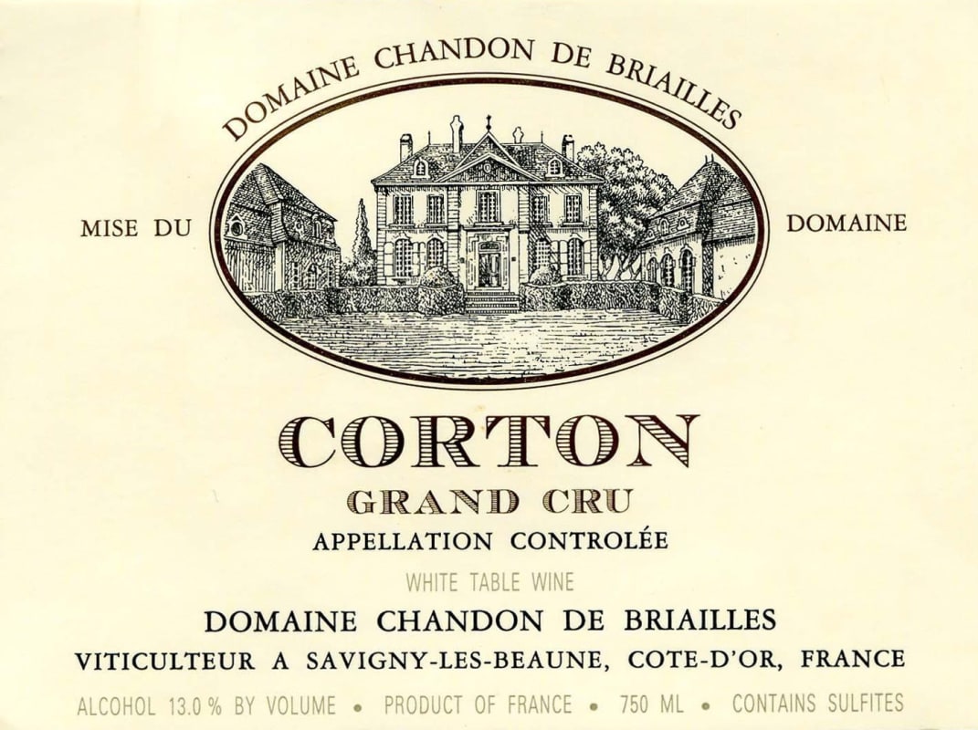 Chandon de Briailles Corton Grand Cru Blanc 2012 Front Label
