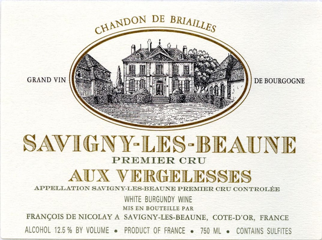 Chandon de Briailles Savigny Les Beaune Aux Vergelesses 2003 Front Label