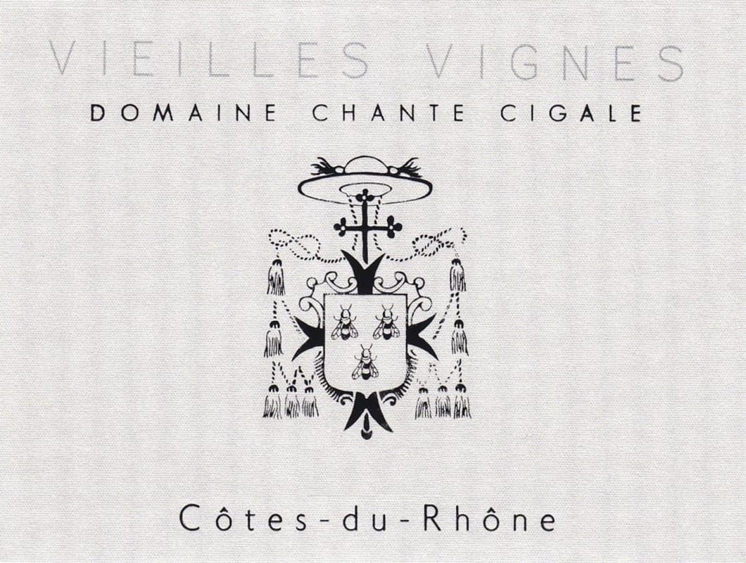 Domaine Chante Cigale Cotes du Rhone Vieilles Vignes 2012 Front Label