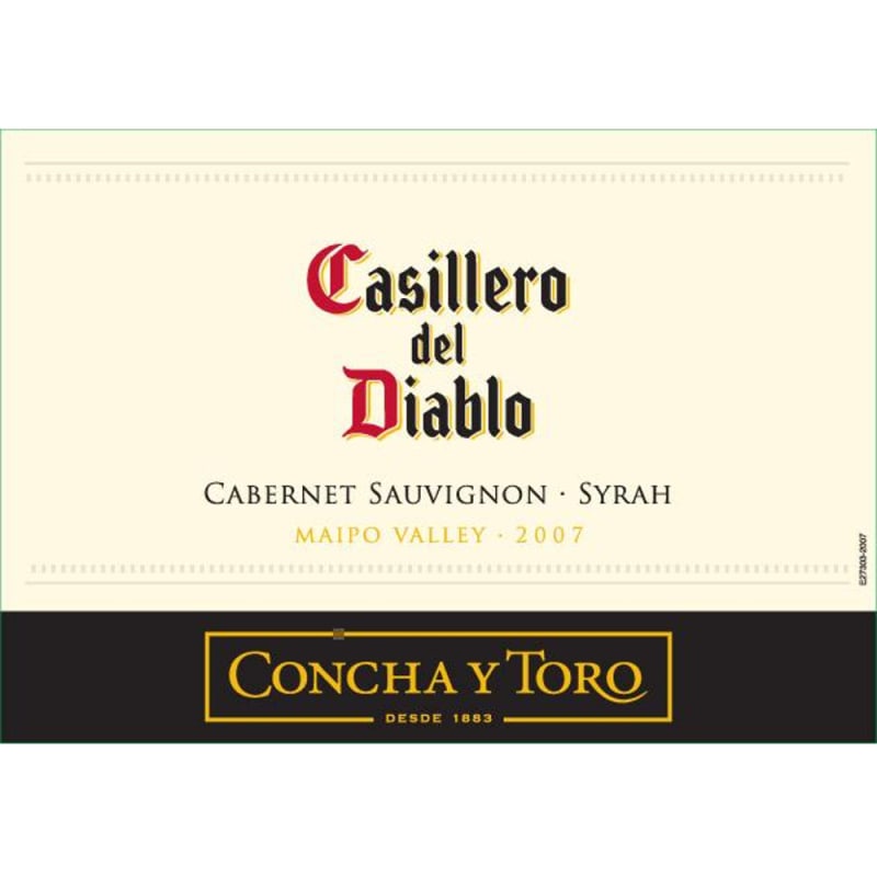 Casillero del Diablo Reserva Privada 2007 Front Label