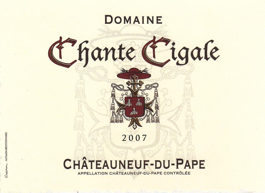 Domaine Chante Cigale Chateauneuf-du-Pape 2007 Front Label