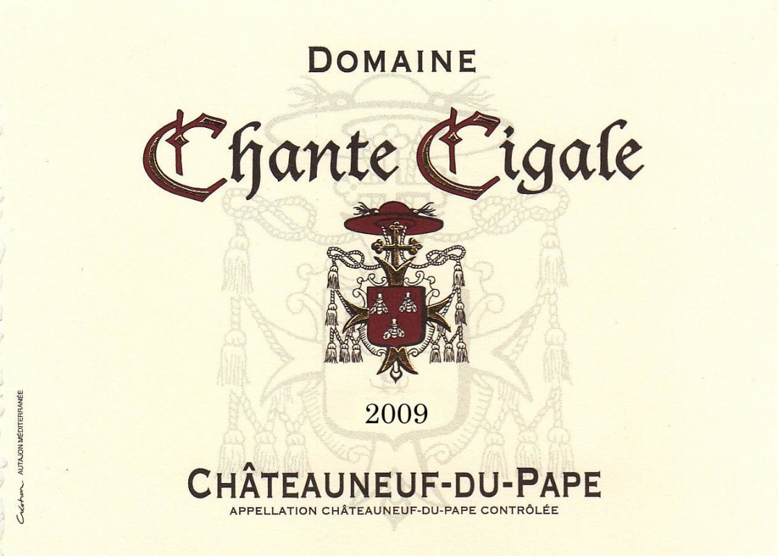Domaine Chante Cigale Chateauneuf-du-Pape 2009 Front Label