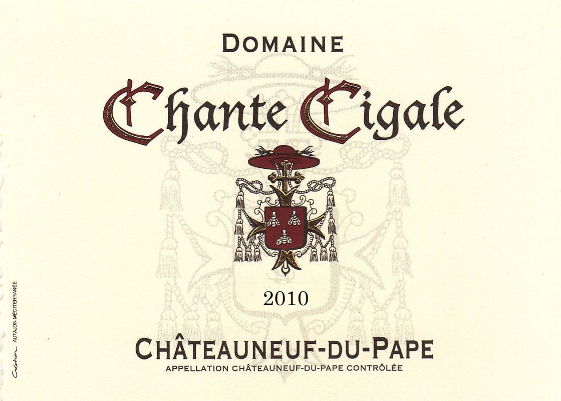 Domaine Chante Cigale Chateauneuf-du-Pape 2010 Front Label