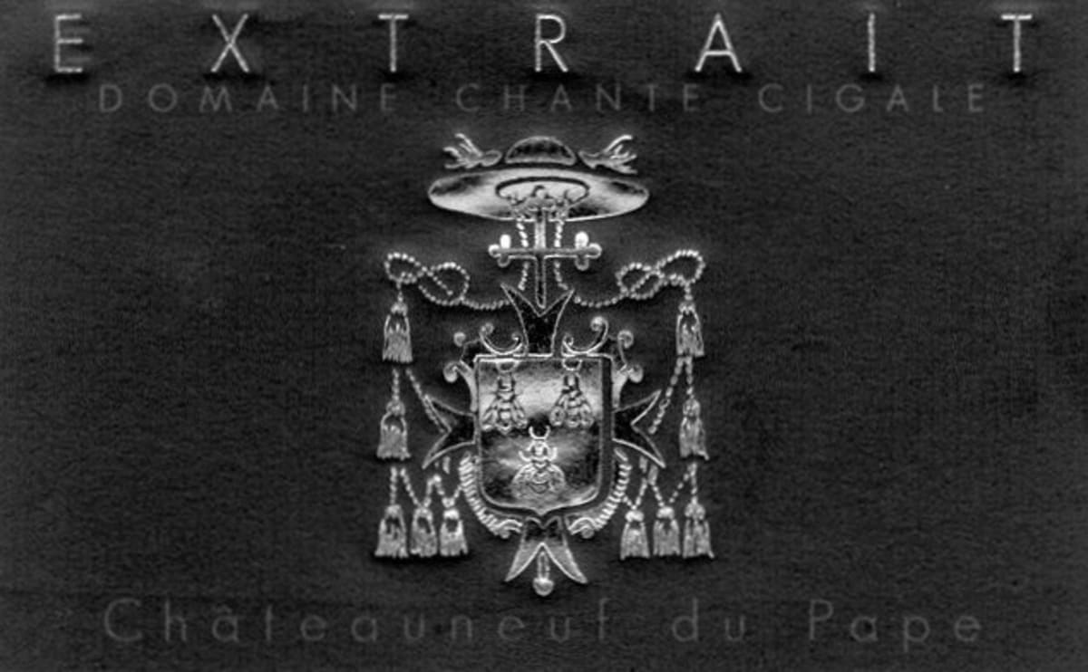 Domaine Chante Cigale Chateauneuf-du-Pape Extrait Rouge 2012 Front Label