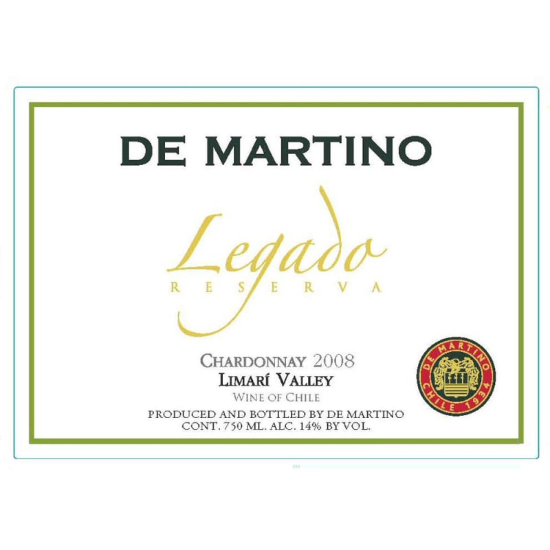 De Martino Legado Reserva Chardonnay 2008 Front Label