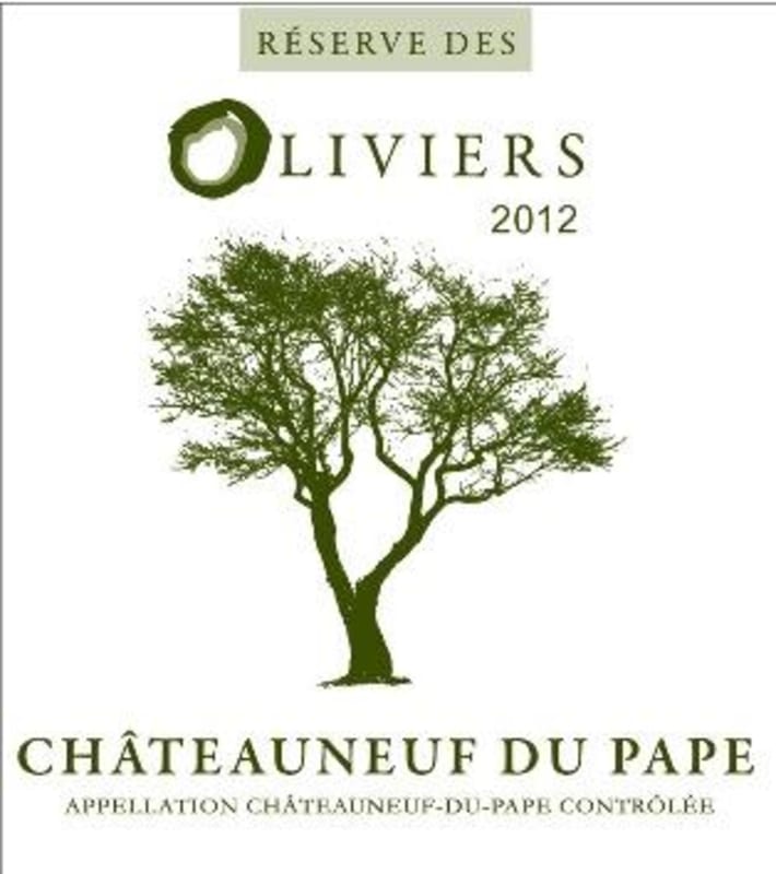 Domaine Chante Cigale Chateauneuf-du-Pape Reserve des Oliviers 2012 Front Label