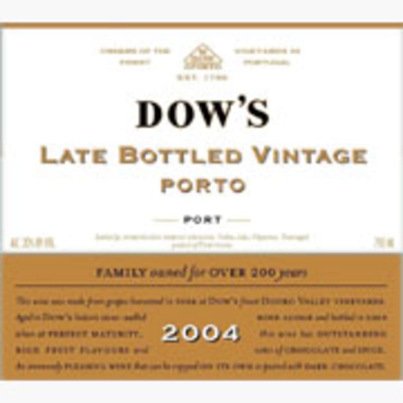 Dow's Late Bottled Vintage 2004 Front Label