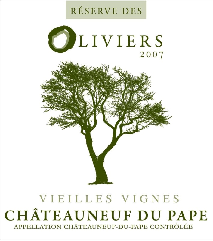Domaine Chante Cigale Chateauneuf-du-Pape Reserve des Oliviers 2007 Front Label