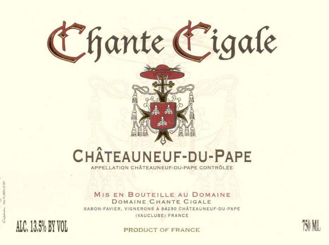 Domaine Chante Cigale Chateauneuf-du-Pape Blanc 2011 Front Label