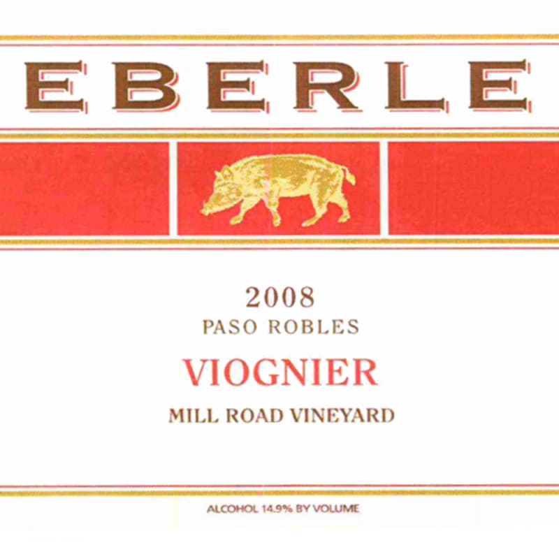 Eberle Mill Road Vineyard Viognier 2008 Front Label