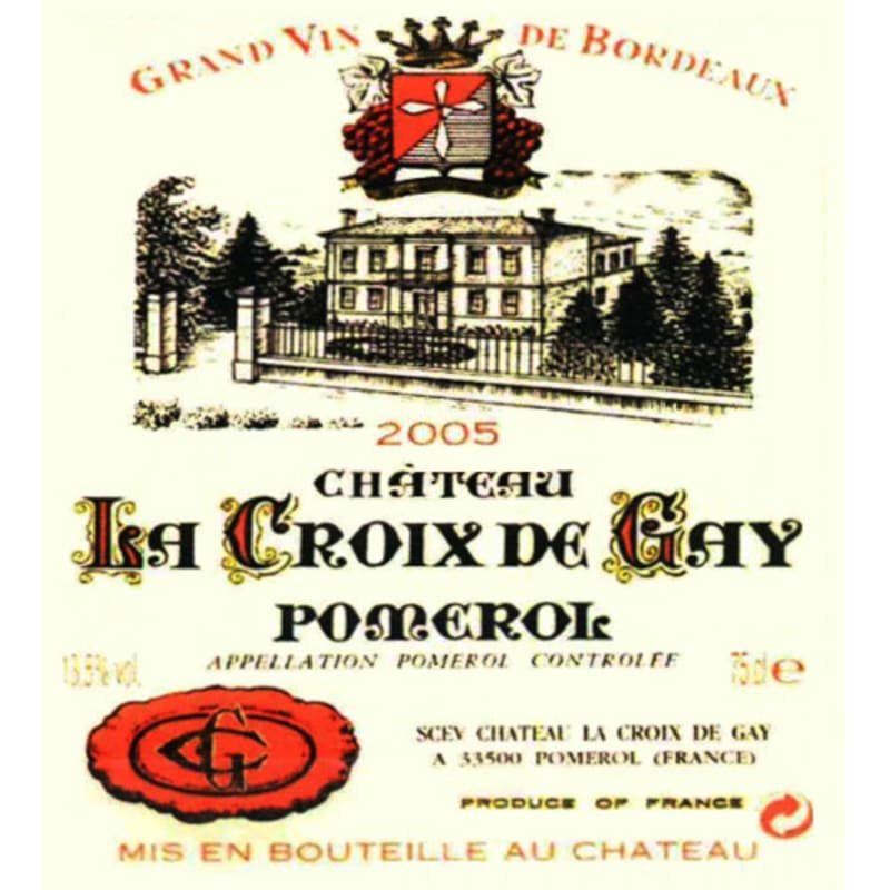 Chateau La Croix De Gay 2005 Front Label