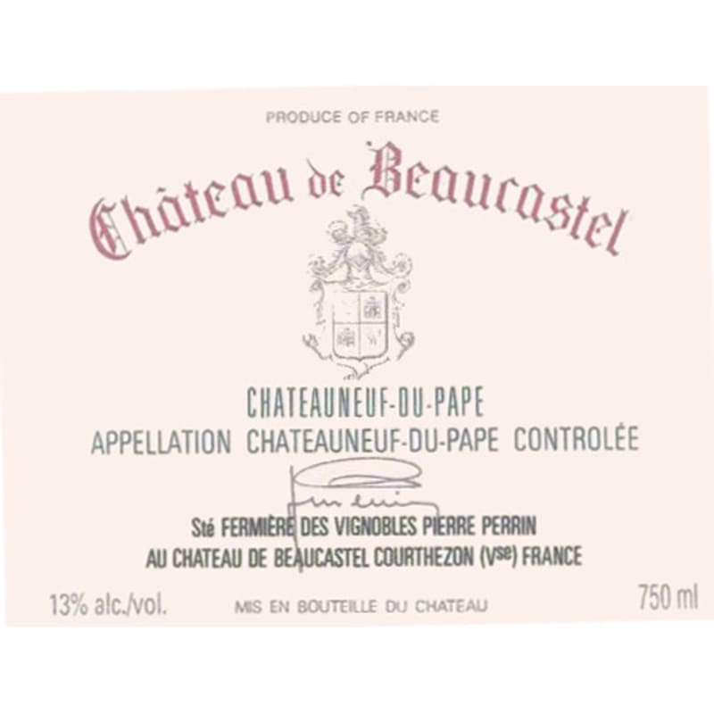 Chateau de Beaucastel Chateauneuf-du-Pape Blanc 2007 Front Label
