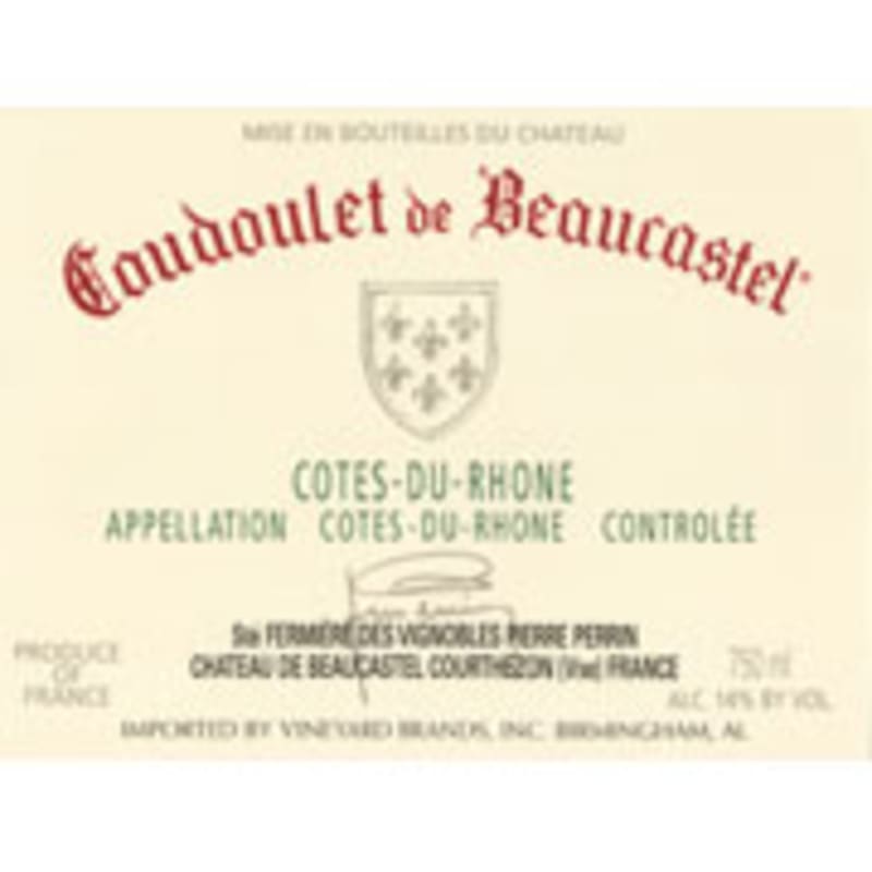 Chateau de Beaucastel Coudoulet Blanc 2008 Front Label