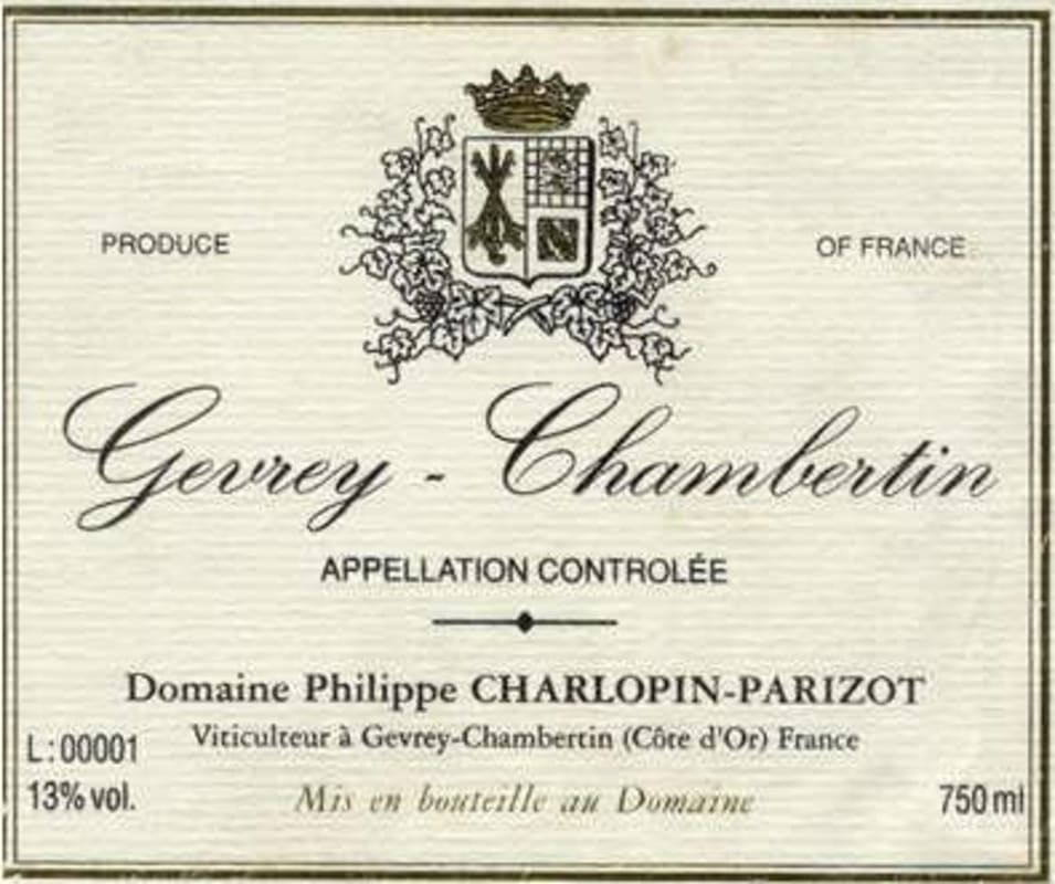 Domaine Philippe Charlopin-Parizot Gevrey - Chambertin 2012 Front Label