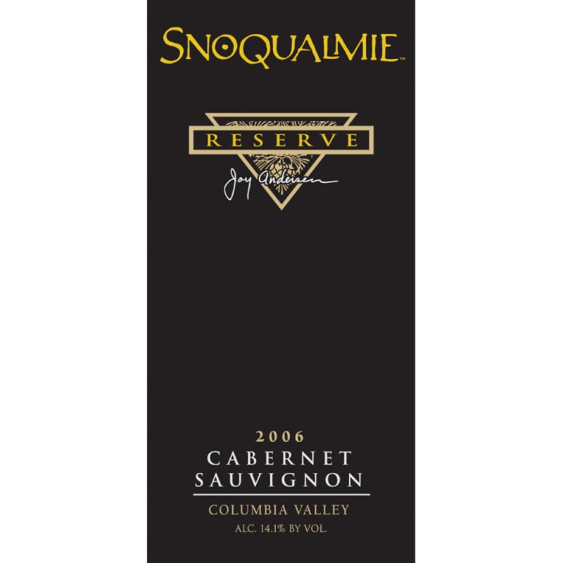 Snoqualmie Reserve Cabernet Sauvignon 2006 Front Label
