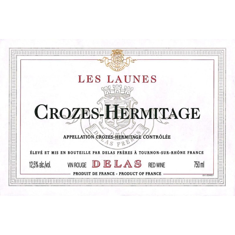 Delas Les Launes Crozes Hermitage Rouge 2007 Front Label