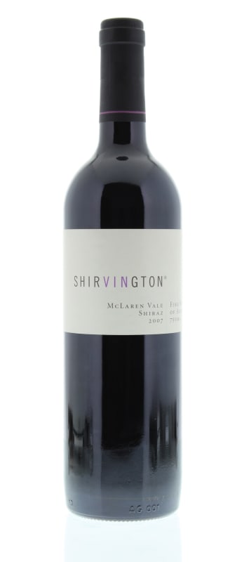 Shirvington Shiraz 2007 Front Bottle Shot