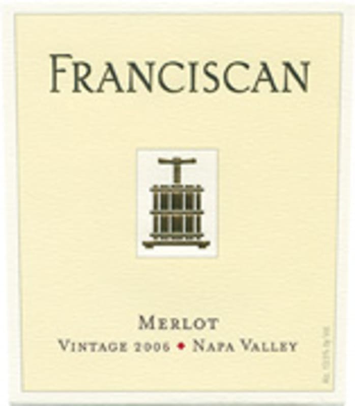 Franciscan Estate Merlot 2006 Front Label