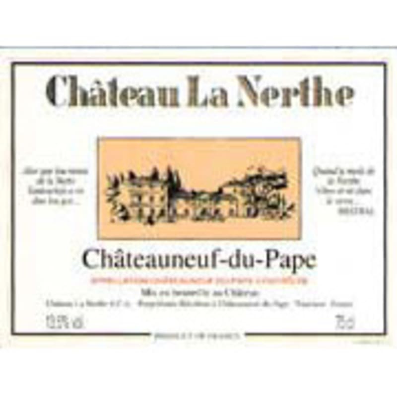 Chateau La Nerthe Chateauneuf-du-Pape Blanc 2007 Front Label