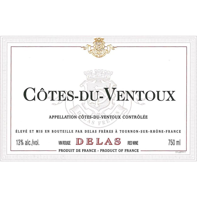 Delas Ventoux 2008 Front Label