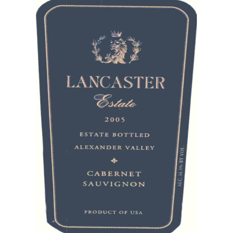 Lancaster Cabernet Sauvignon (375ML half-bottle) 2005 Front Label
