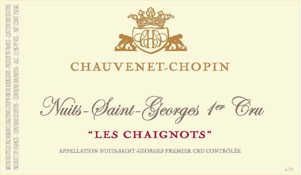 Chauvenet-Chopin Nuits-St. Georges Les Chaignots 2011 Front Label